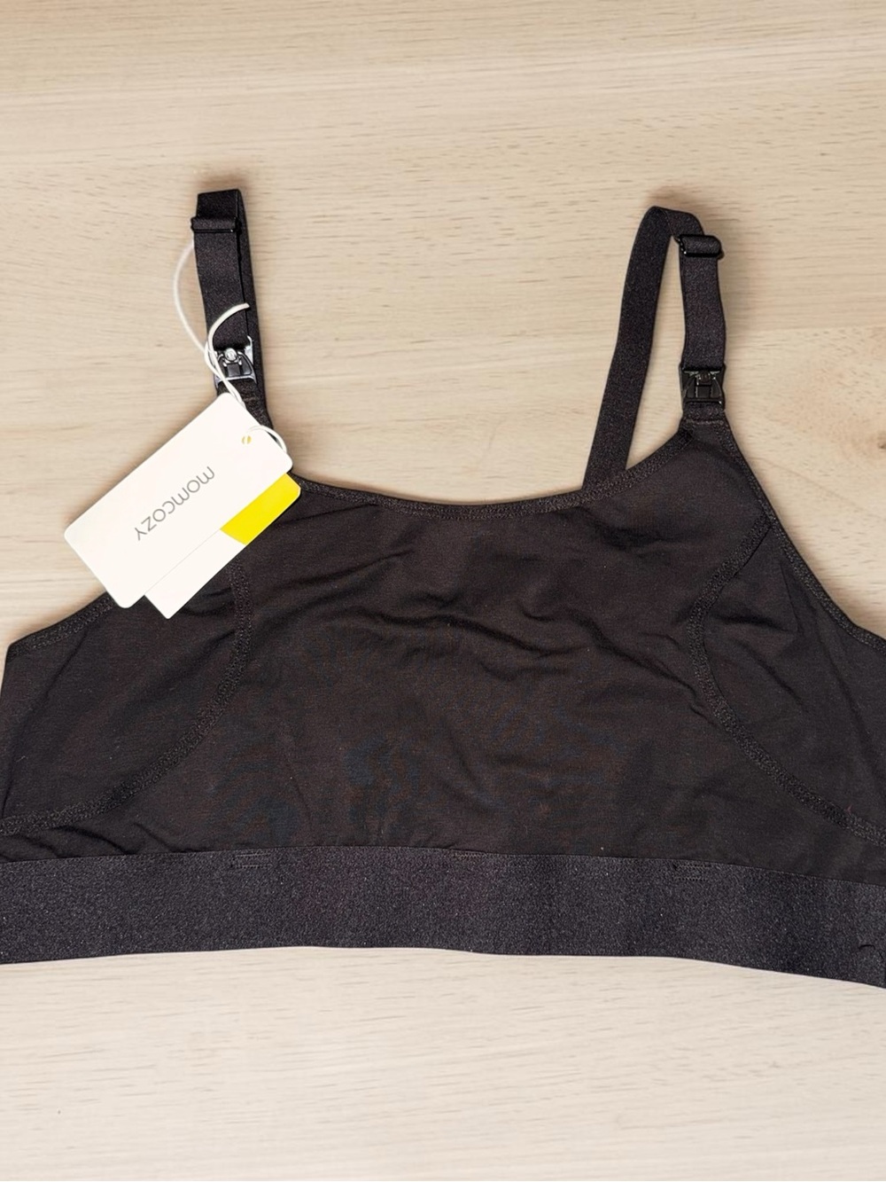 Momcozy Black Nursing Bralette - Soft Support